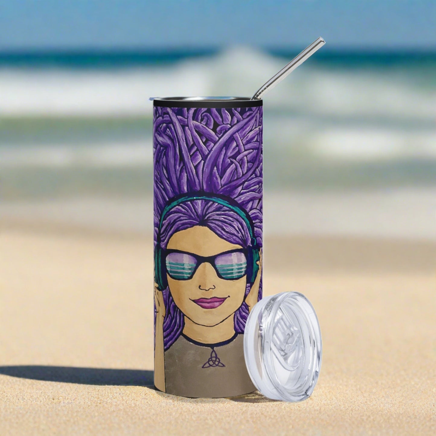 Vibin Girl - Music is life, insulated tumbler