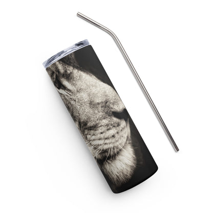 Fierce and Brave Lion Stainless steel tumbler