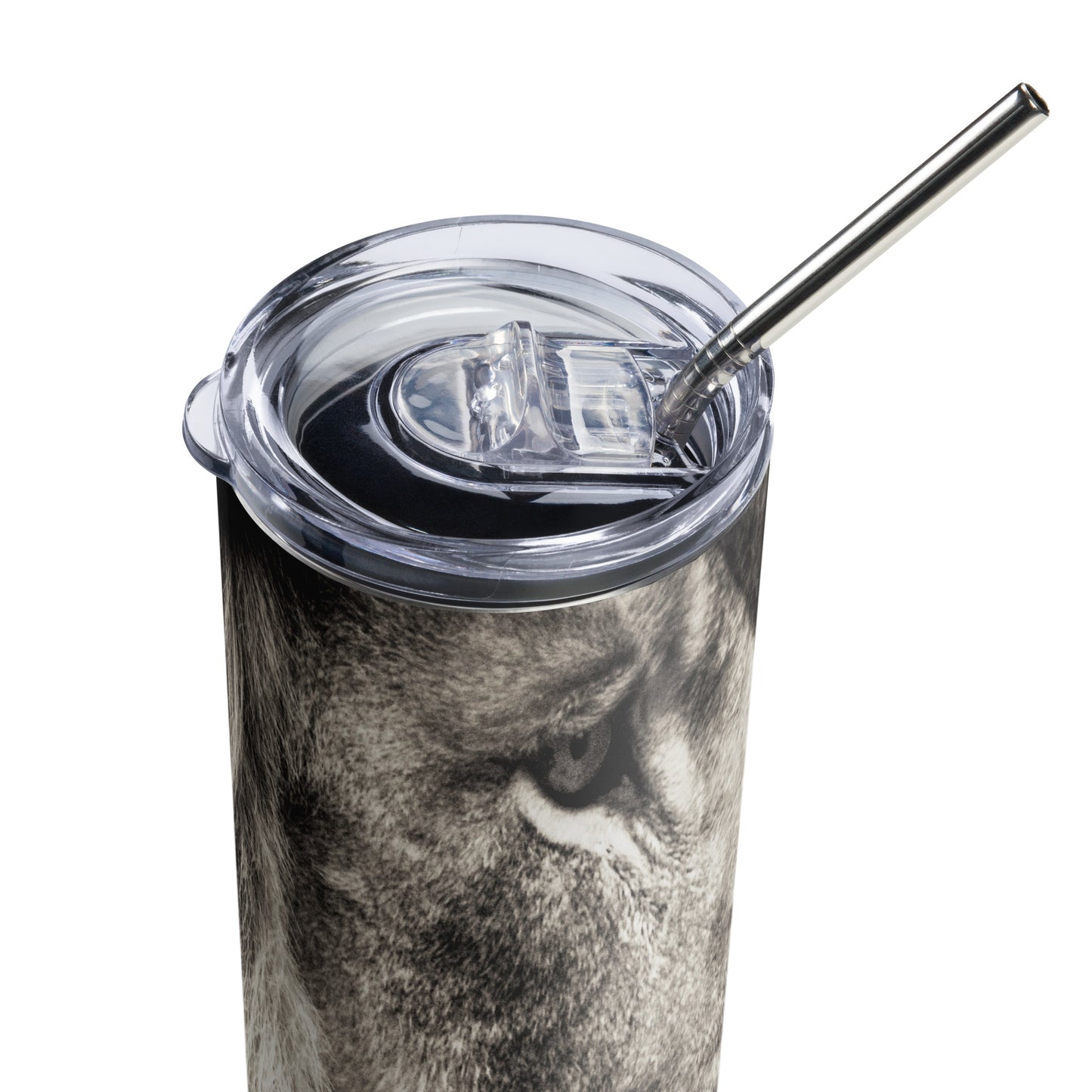 Fierce and Brave Lion Stainless steel tumbler