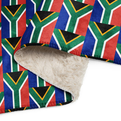 South African Flag Sherpa blanket