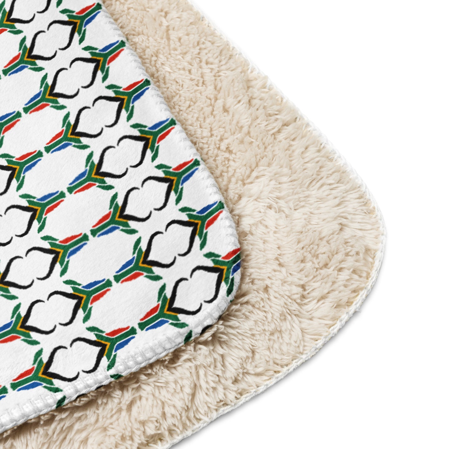 South African Colours Springbok Sherpa blanket