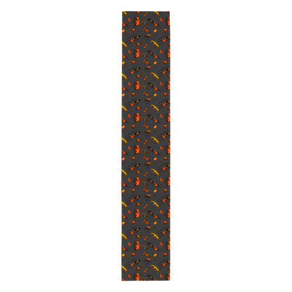 African Bushman & Wildlife Table runner - Gray