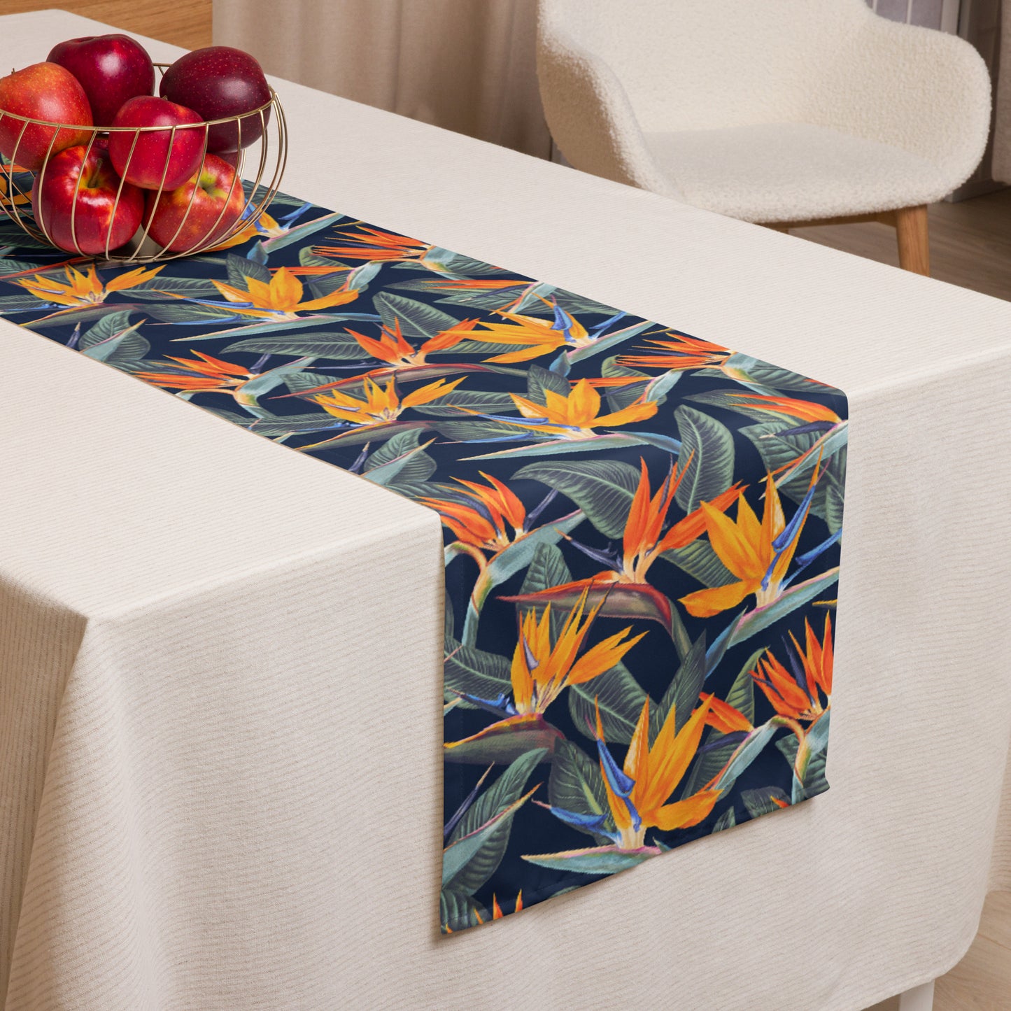 Strelitzia Table runner - Navy