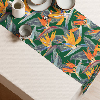 Strelitzia Table runner - Green