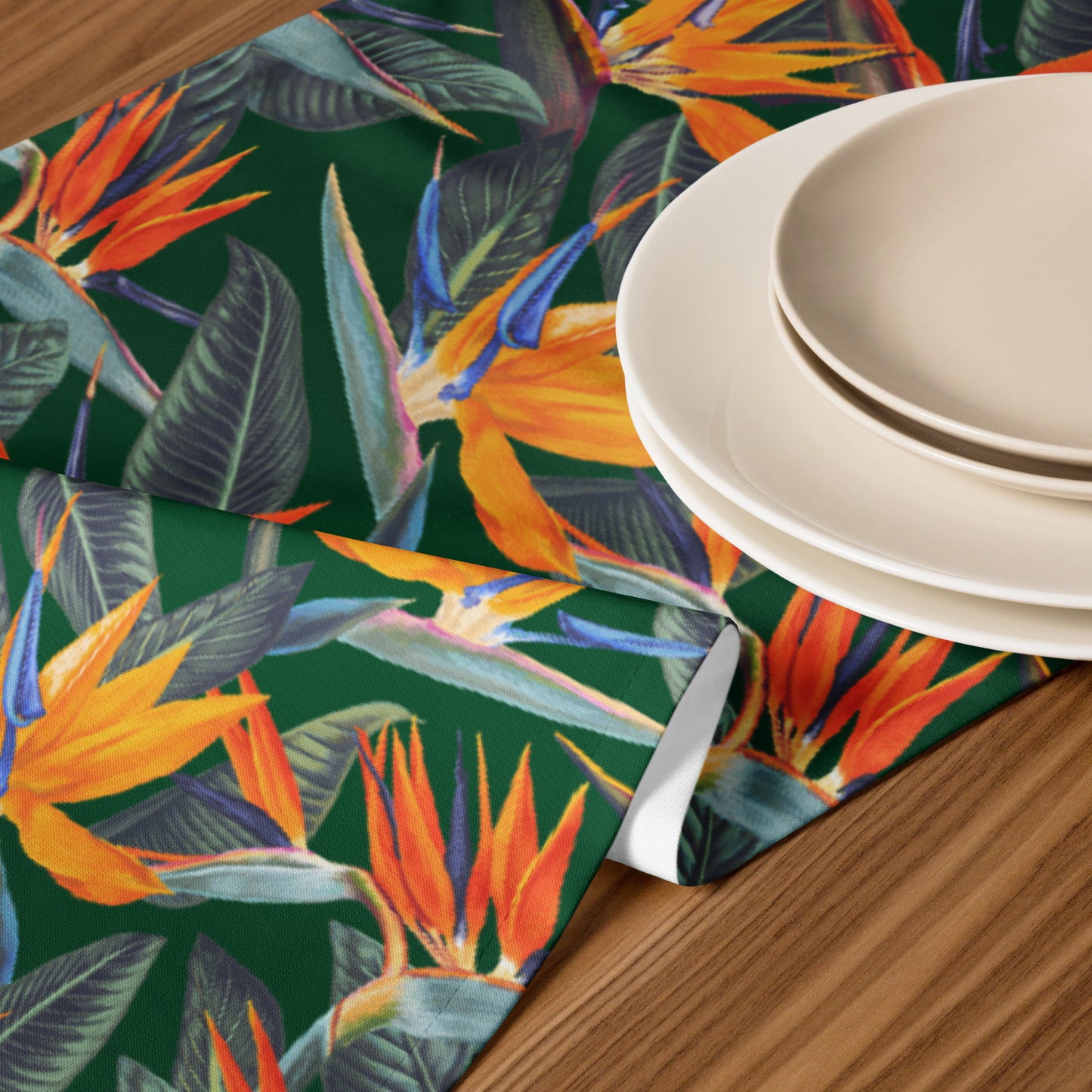 Strelitzia Table runner - Green