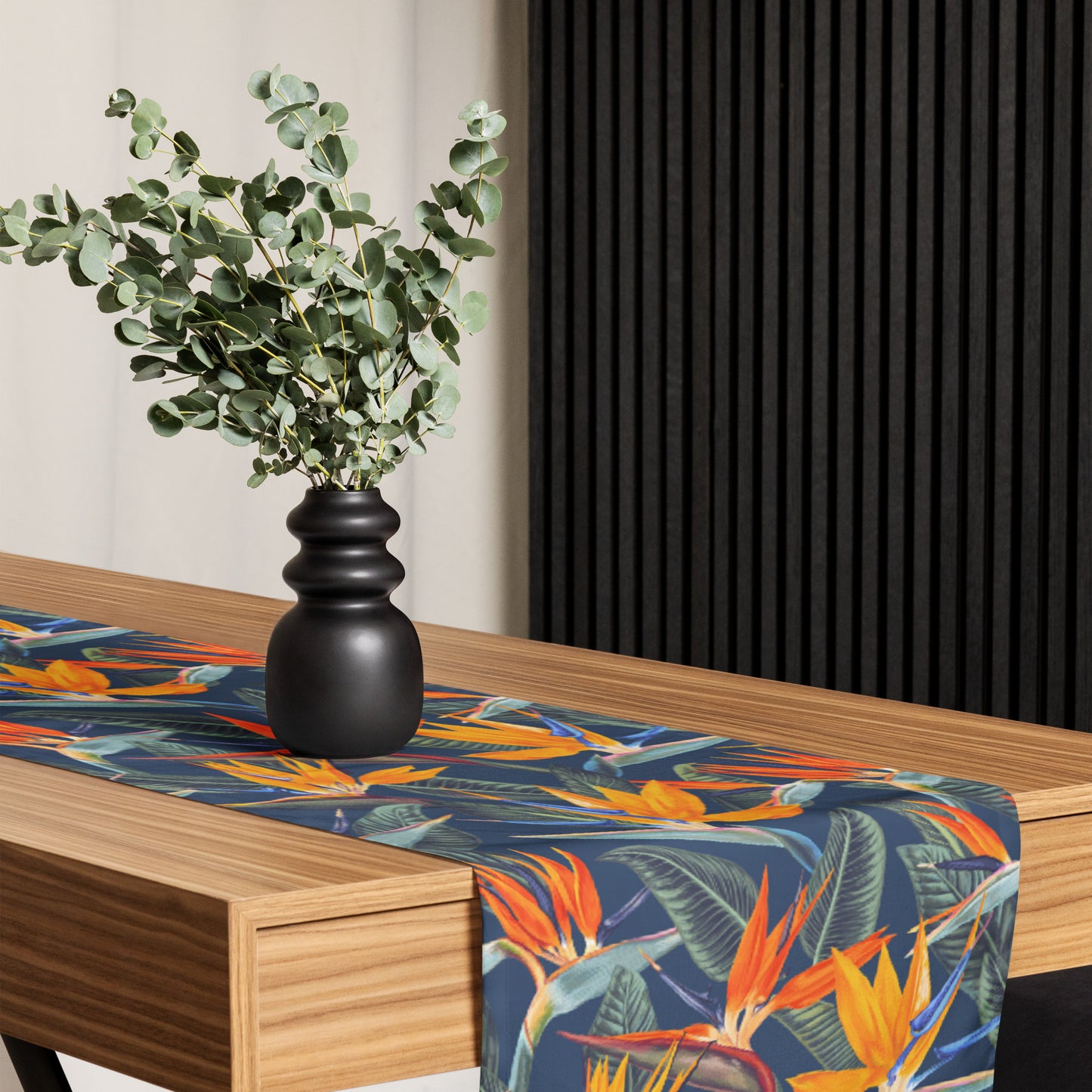 Strelitzia Table runner - Dusk Blue