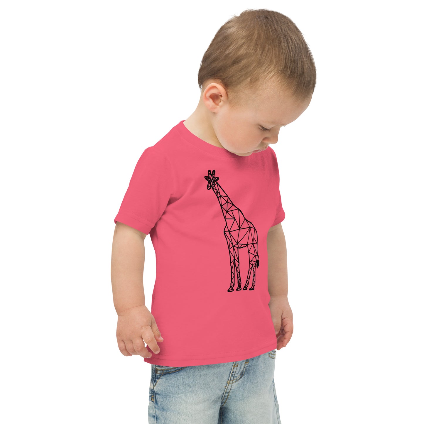 Giraffe Origami Toddler jersey t-shirt - Light Colors