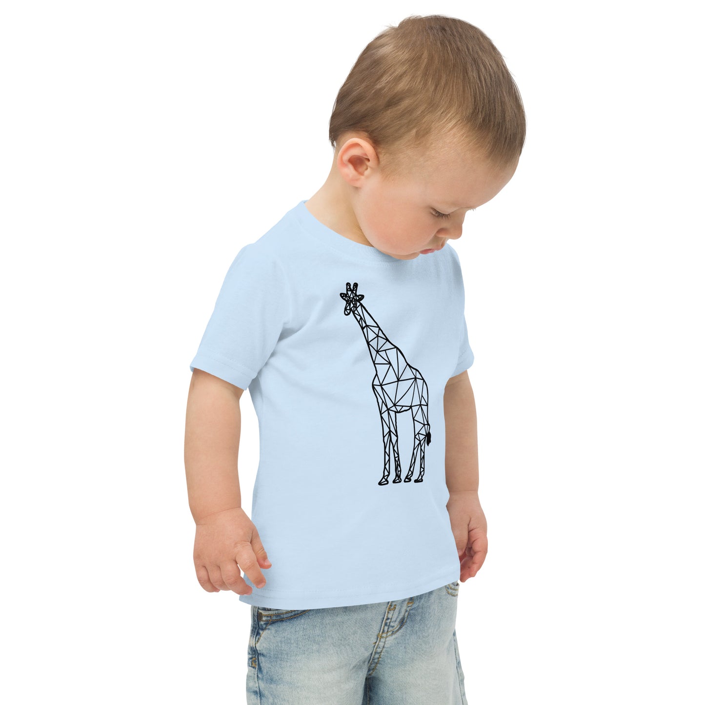 Giraffe Origami Toddler jersey t-shirt - Light Colors