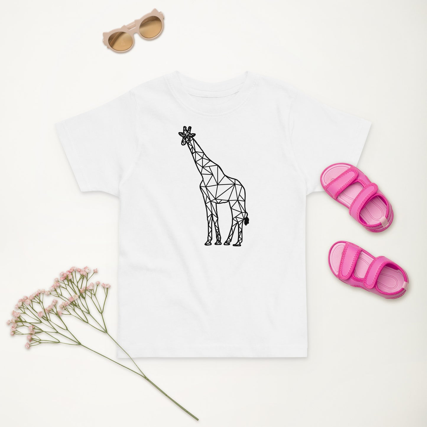 Giraffe Origami Toddler jersey t-shirt - Light Colors