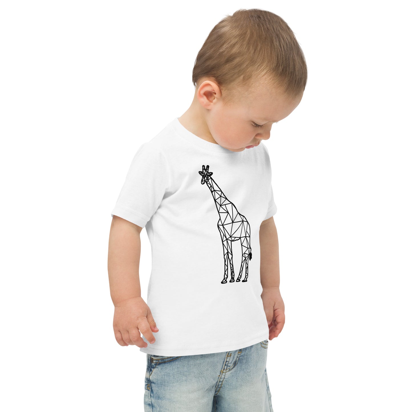 Giraffe Origami Toddler jersey t-shirt - Light Colors