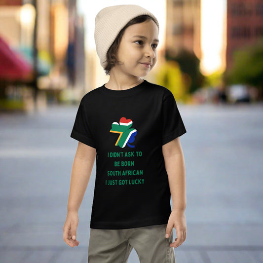 lucky to be south african toddler t-shirt