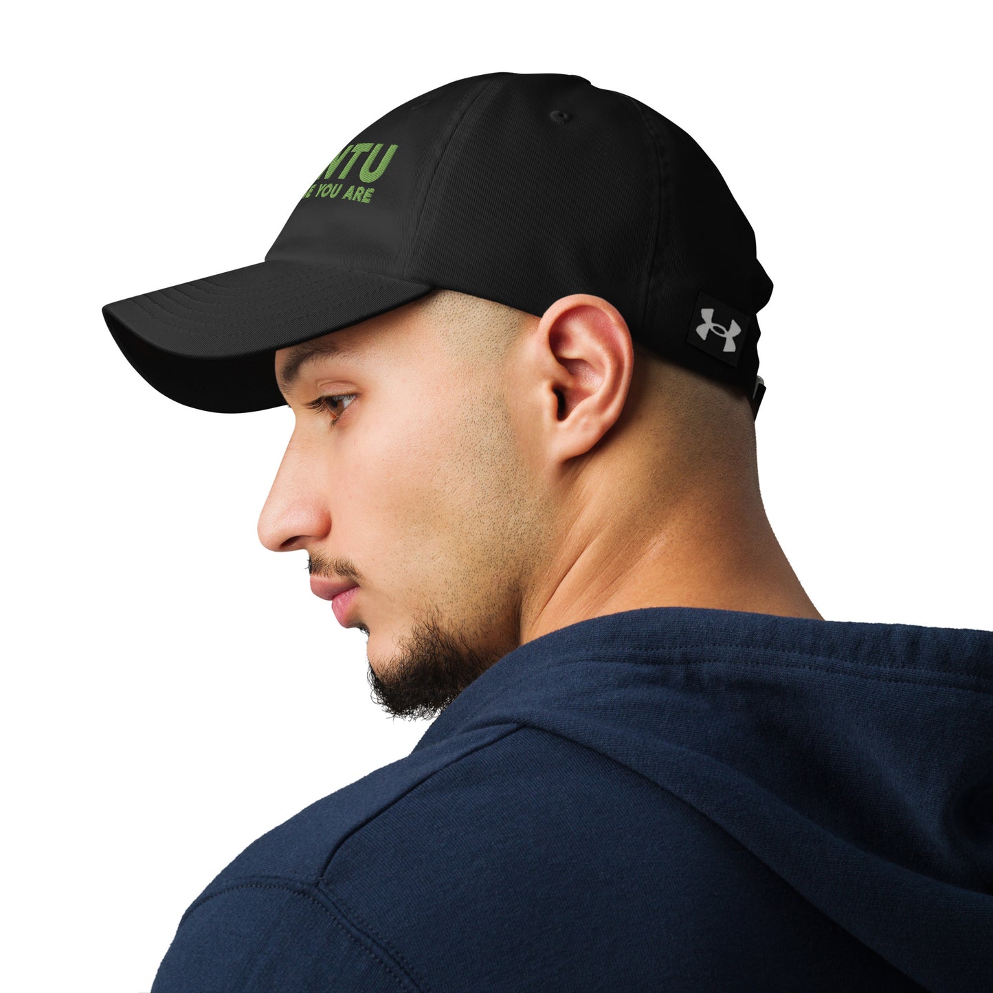 Ubuntu: I am because you are Under Armour® dad hat - Green Text