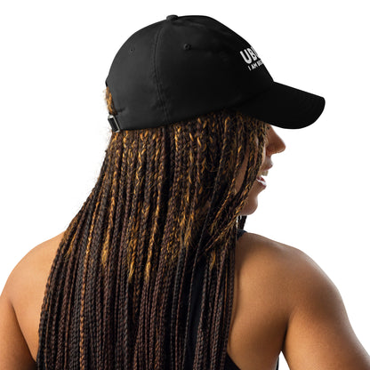 Ubuntu: I am because you are Under Armour® dad hat - White Text