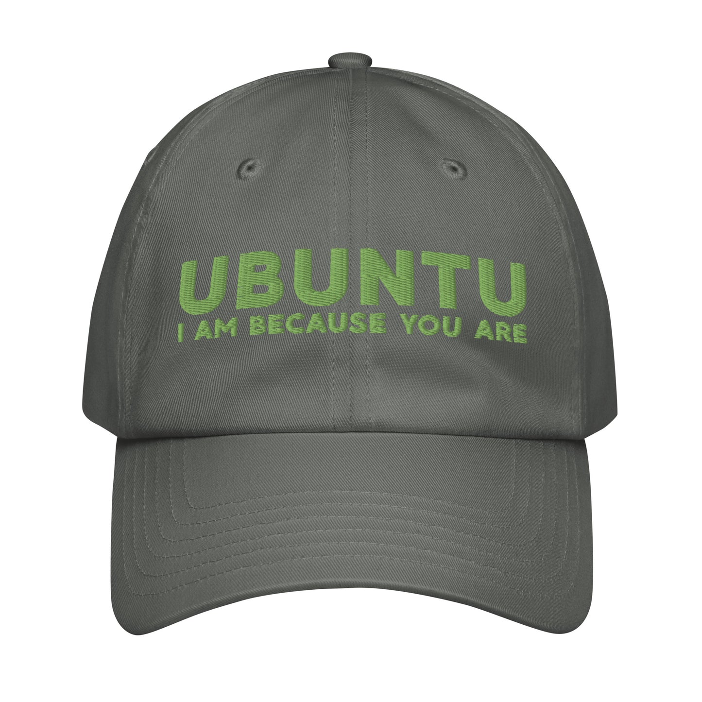 Ubuntu: I am because you are Under Armour® dad hat - Green Text