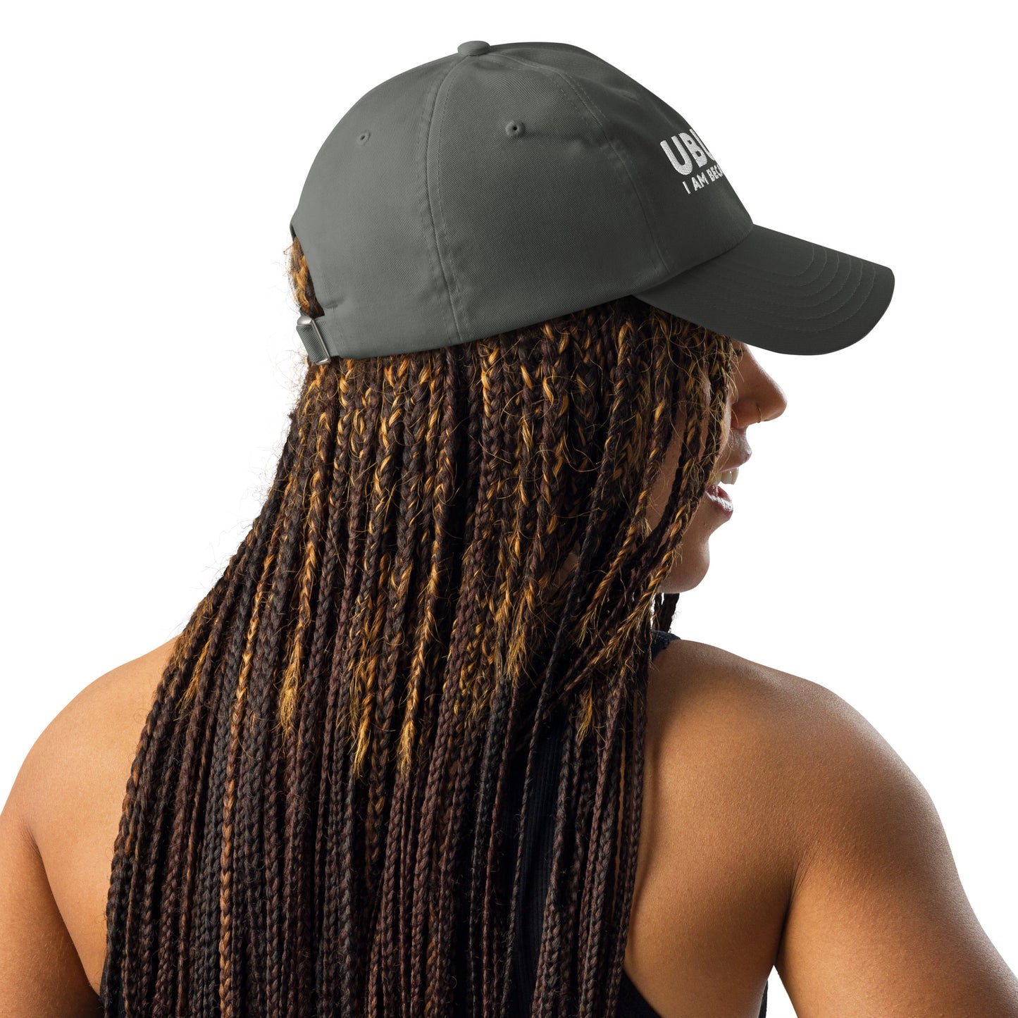 Ubuntu: I am because you are Under Armour® dad hat - White Text