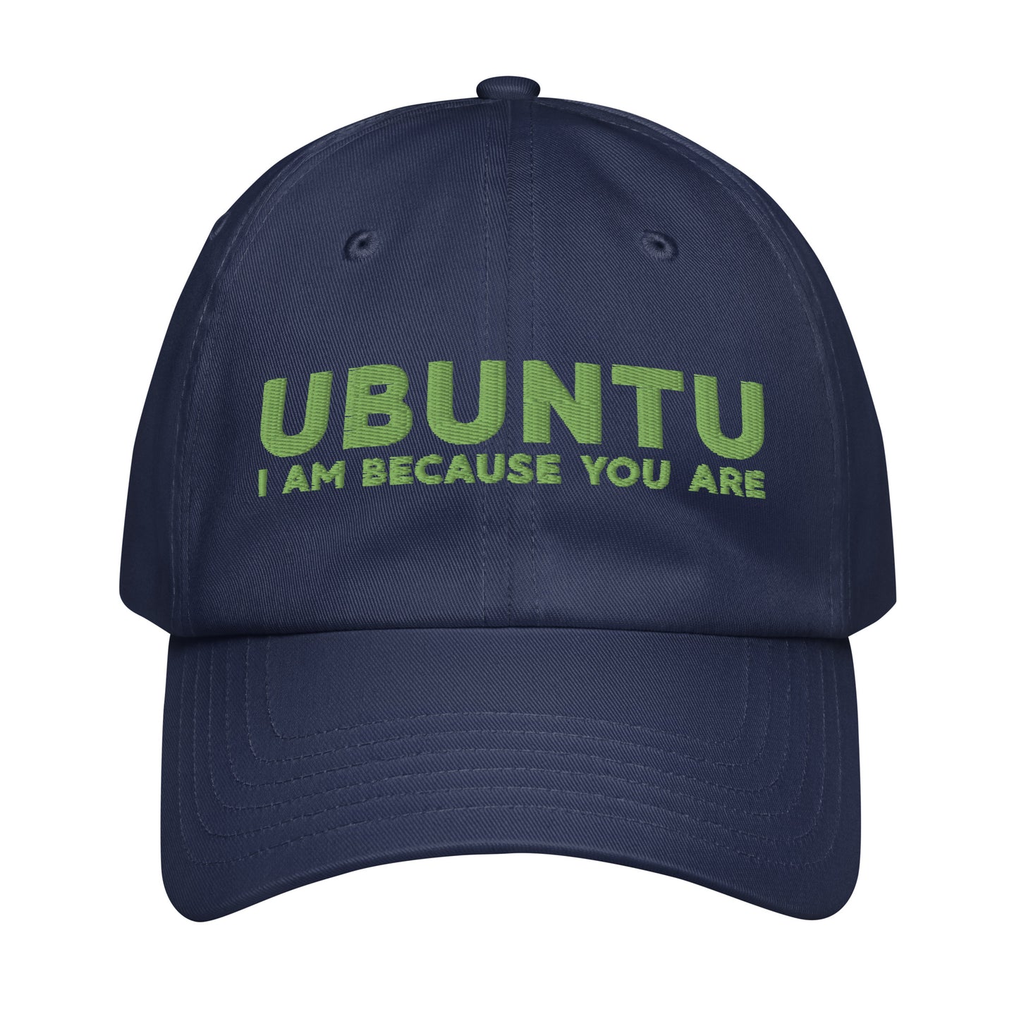 Ubuntu: I am because you are Under Armour® dad hat - Green Text