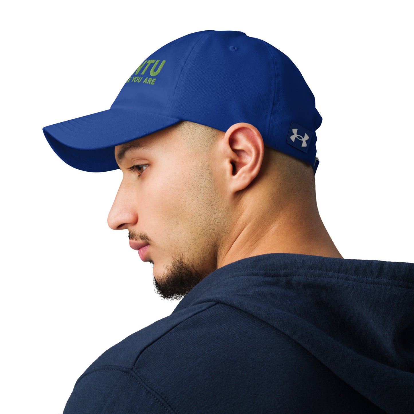 Ubuntu: I am because you are Under Armour® dad hat - Green Text