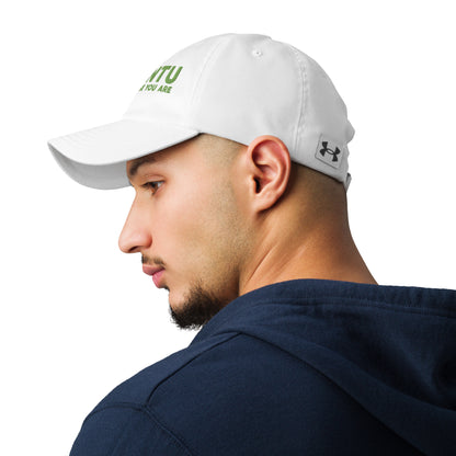 Ubuntu: I am because you are Under Armour® dad hat - Green Text