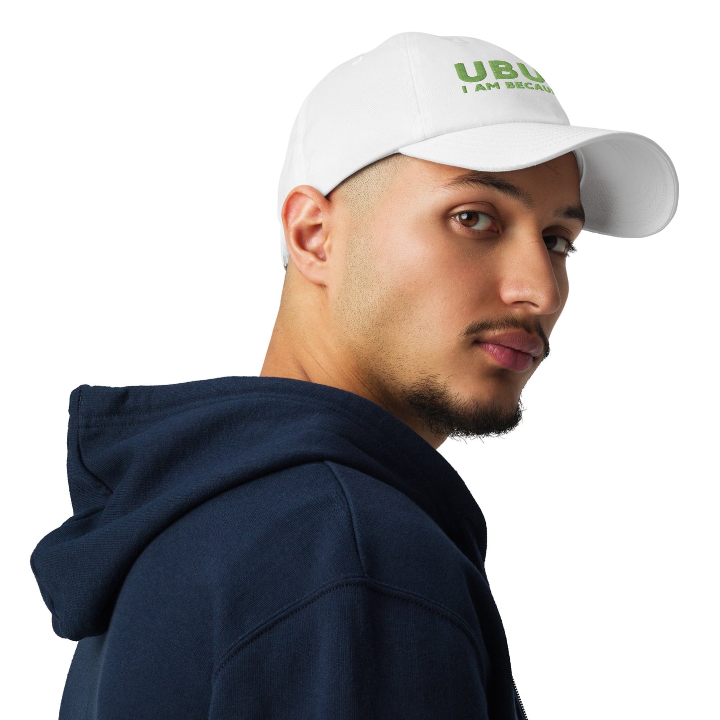 Ubuntu: I am because you are Under Armour® dad hat - Green Text