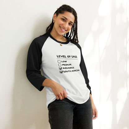 Sassy Aquarius - 3/4 sleeve raglan shirt - Gifts for South Africans