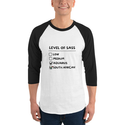 Level of Sass - Aquarius - 3/4 sleeve raglan shirt - South African