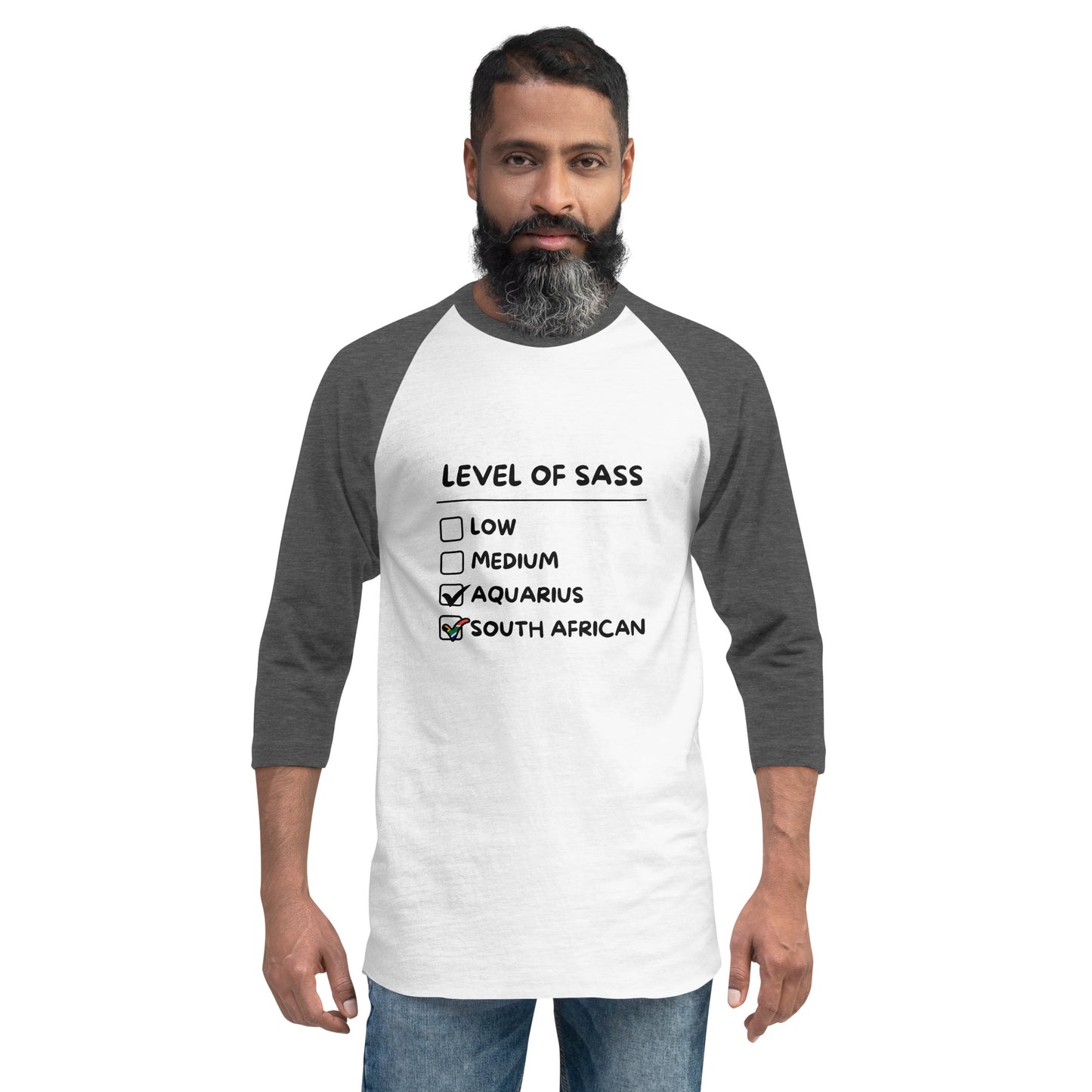 Level of Sass - Aquarius - 3/4 sleeve raglan shirt