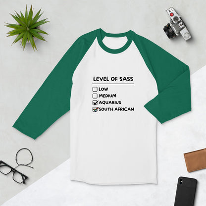 Sassy Aquarius - 3/4 sleeve raglan shirt - Gifts for South Africans