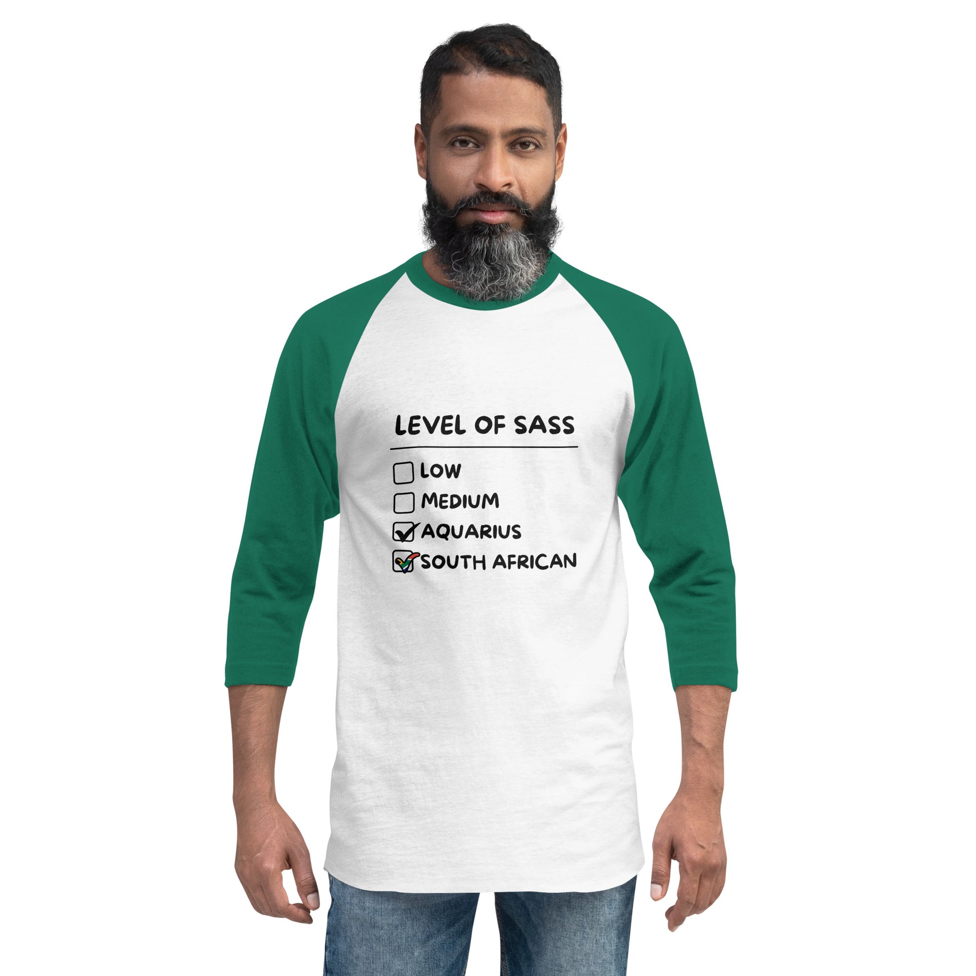 Level of Sass - Aquarius - 3/4 sleeve raglan shirt - South African