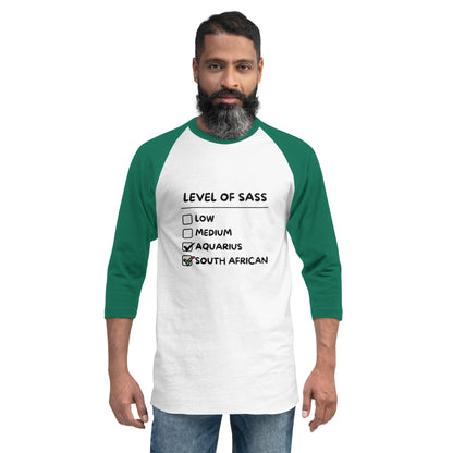 Level of Sass - Aquarius - 3/4 sleeve raglan shirt - South African