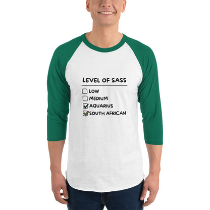 Level of Sass - Aquarius - 3/4 sleeve raglan shirt