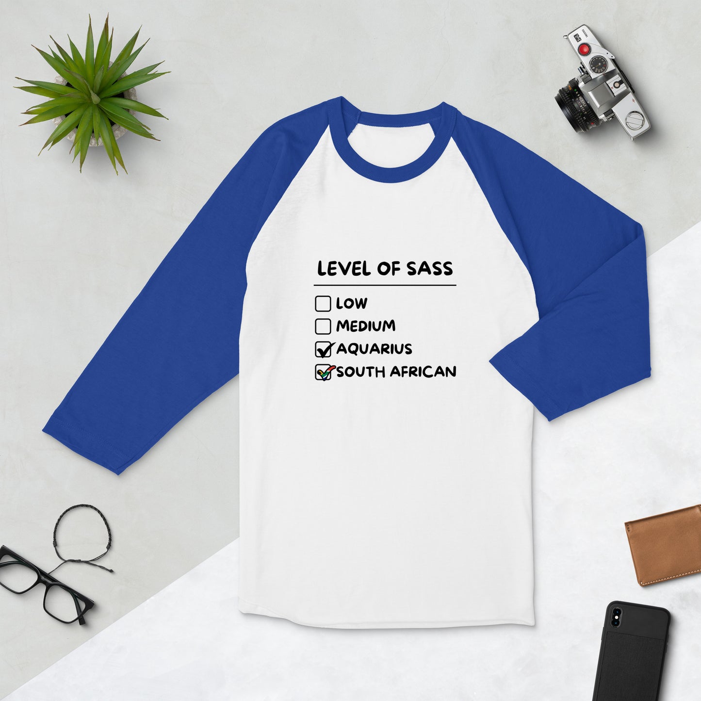 Sassy Aquarius - 3/4 sleeve raglan shirt