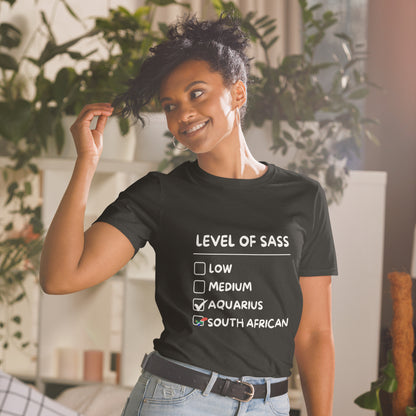 Level of Sass - Aquarius - Short-Sleeve Unisex T-Shirt - South African