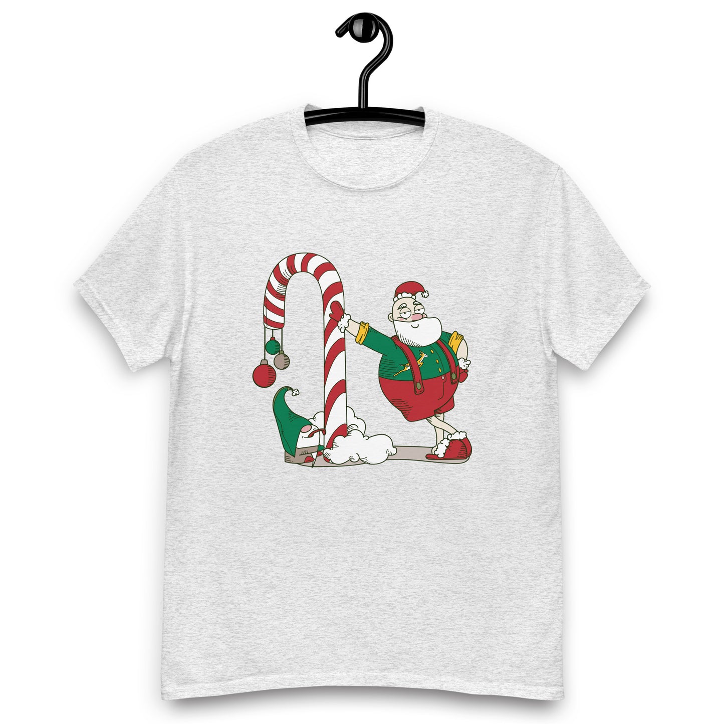 Santa Bok Fan Candy Cane Christmas Unisex classic tee