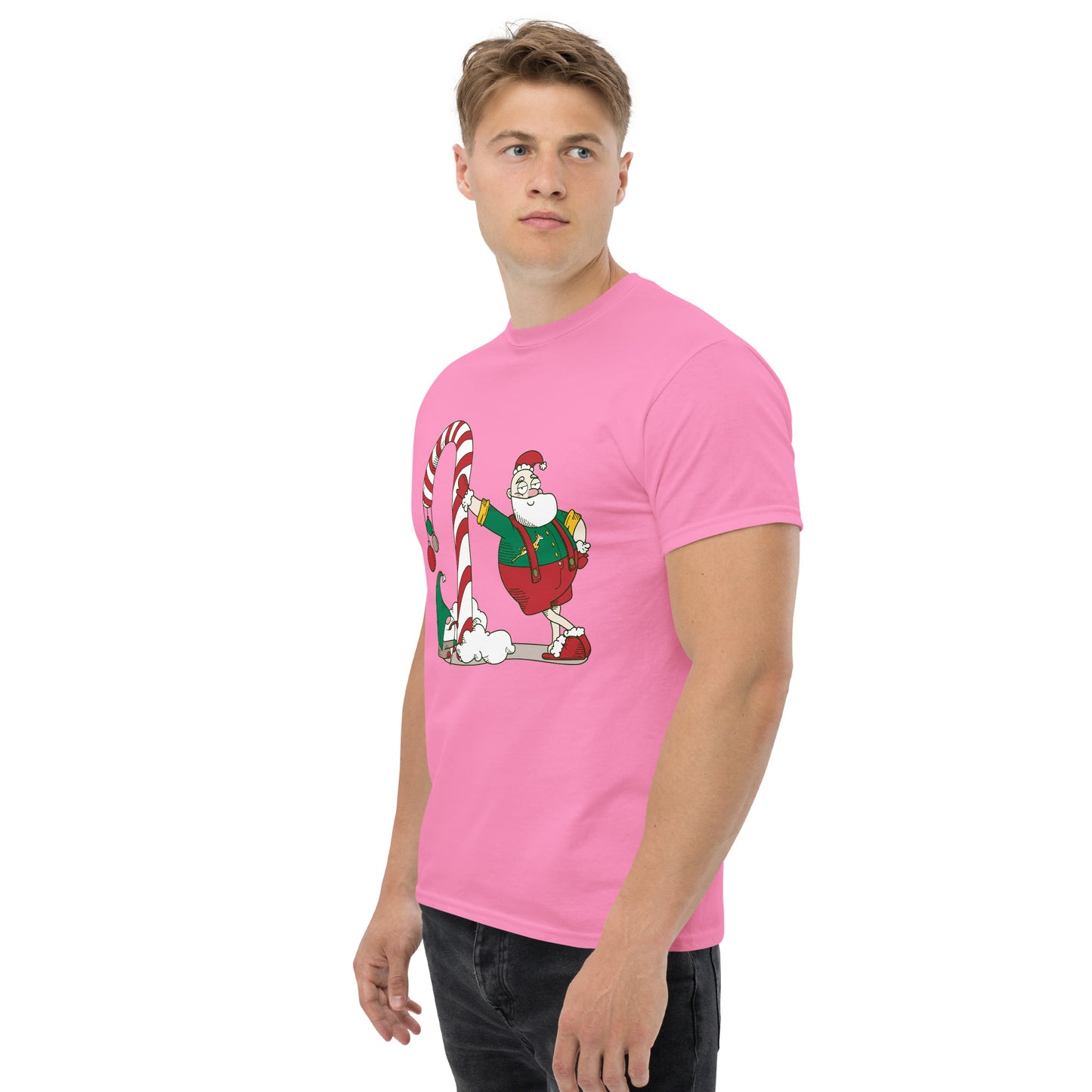 Santa Bok Fan Candy Cane Christmas Unisex classic tee