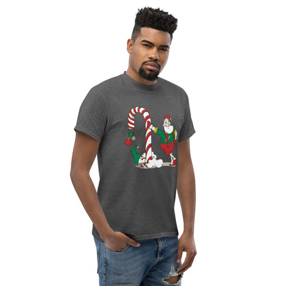 Santa Bok Fan Candy Cane Christmas Unisex classic tee