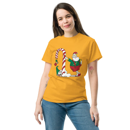 Santa Bok Fan Candy Cane Christmas Unisex classic tee