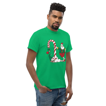 Santa Bok Fan Candy Cane Christmas Unisex classic tee