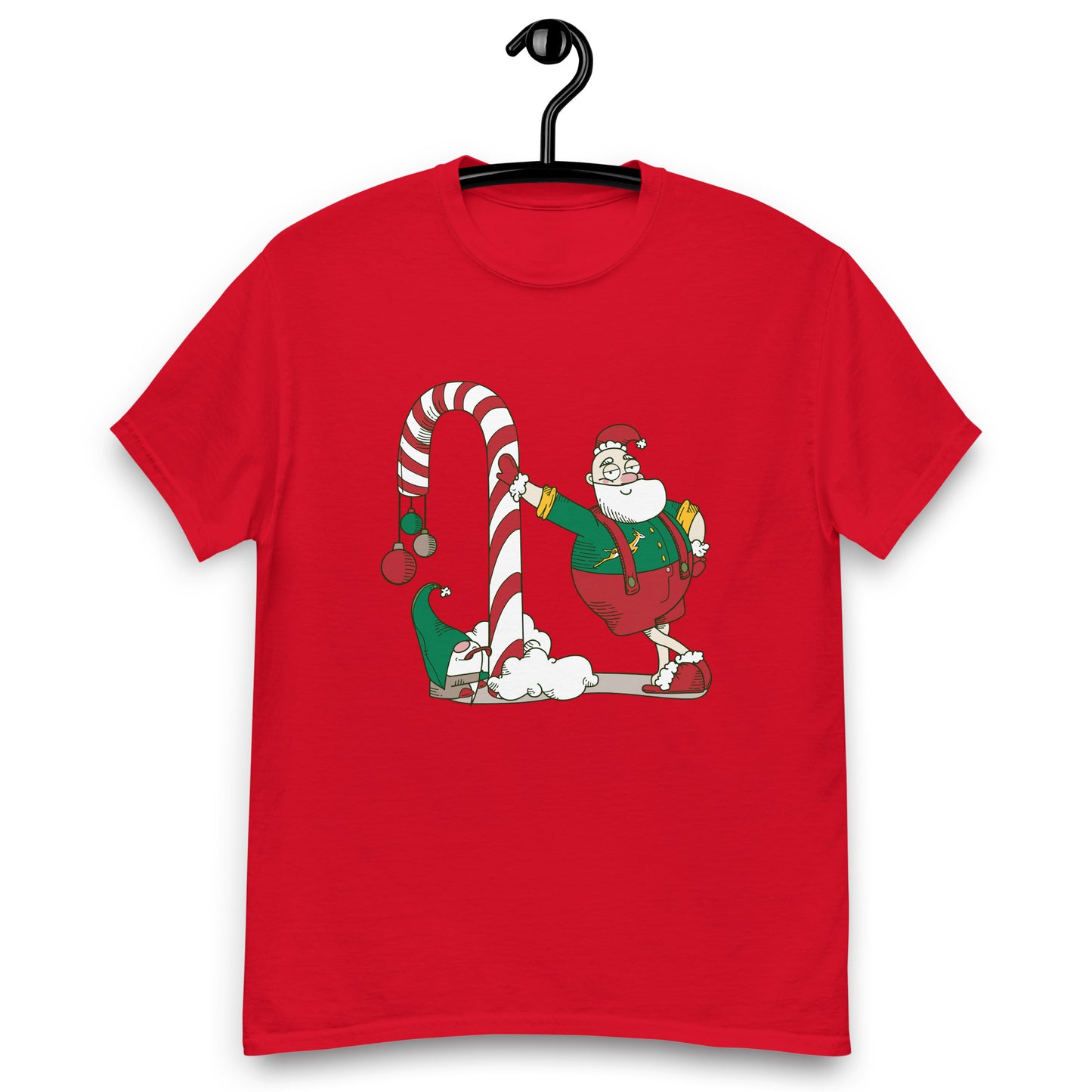 Santa Bok Fan Candy Cane Christmas Unisex classic tee