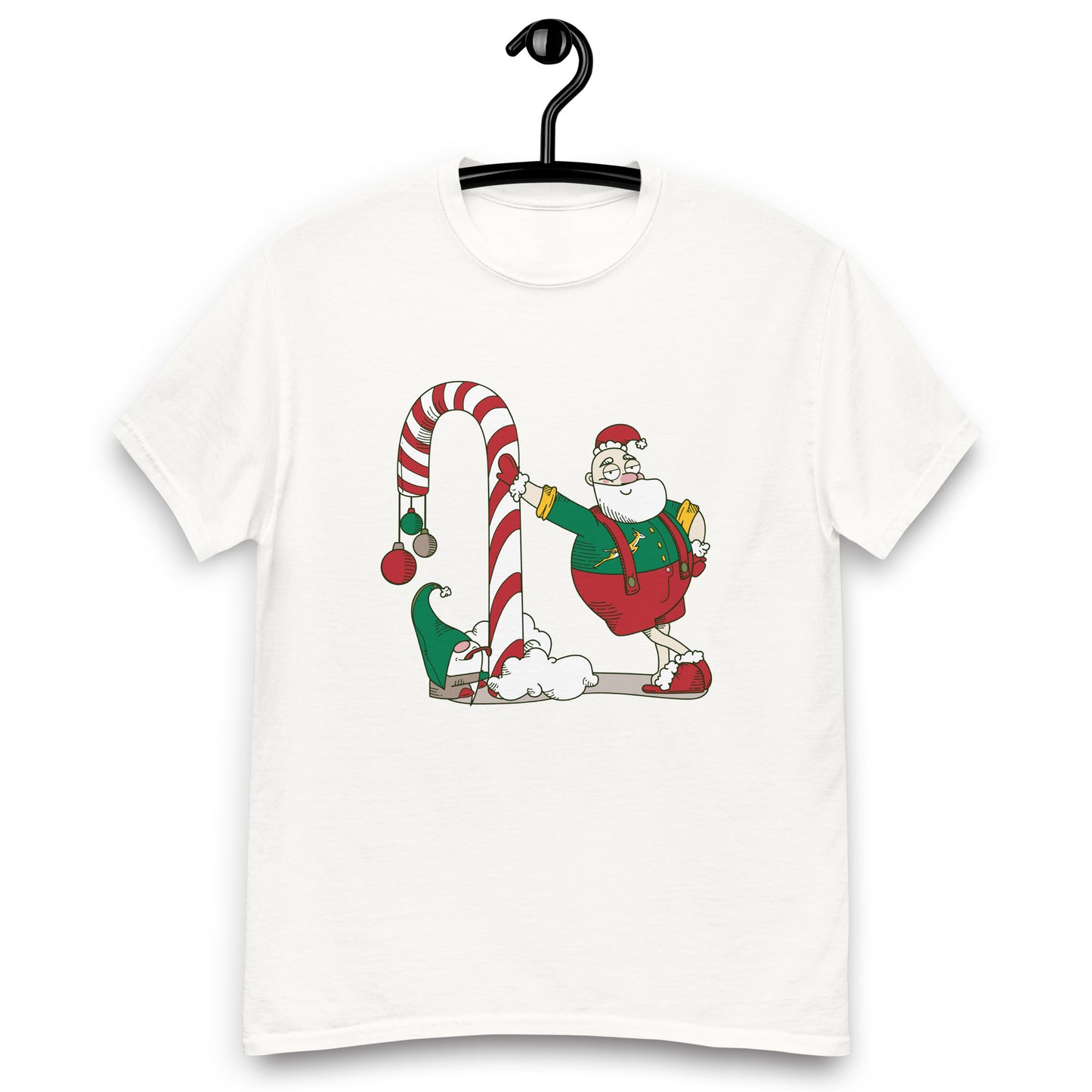 Santa Bok Fan Candy Cane Christmas Unisex classic tee