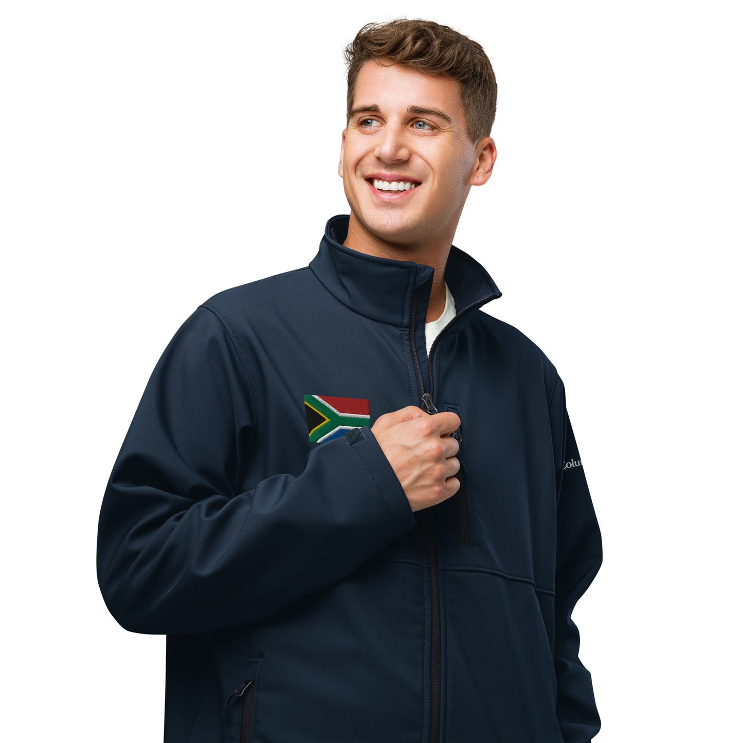 South African Flag Columbia soft shell jacket