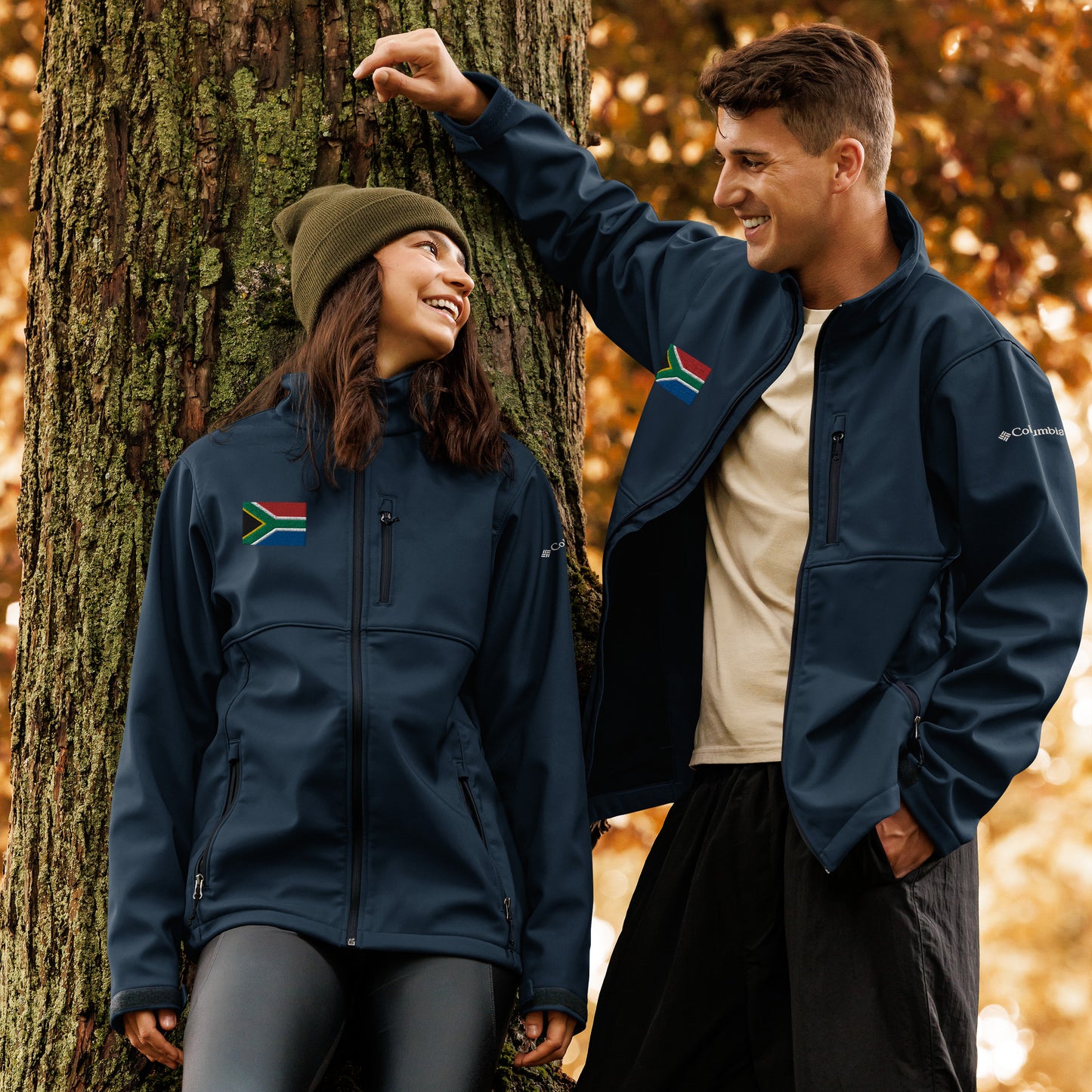 South African Flag Columbia soft shell jacket