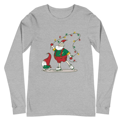 The Santa Springbok Fan Ice Skating Christmas Unisex Long Sleeve Tee