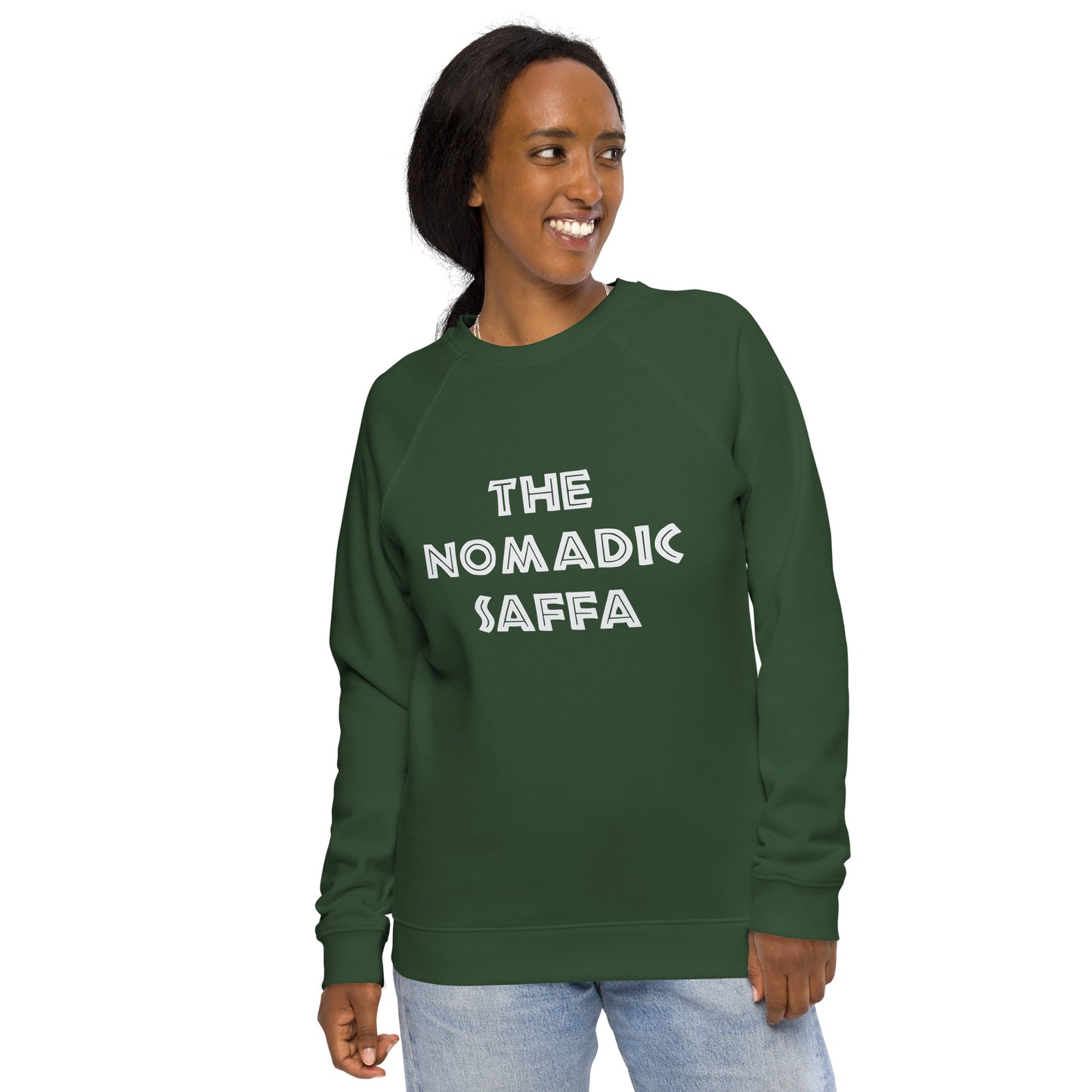 The Nomadic Saffa Women's organic raglan sweatshirt