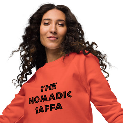 The Nomadic Saffa Womens organic raglan sweatshirt