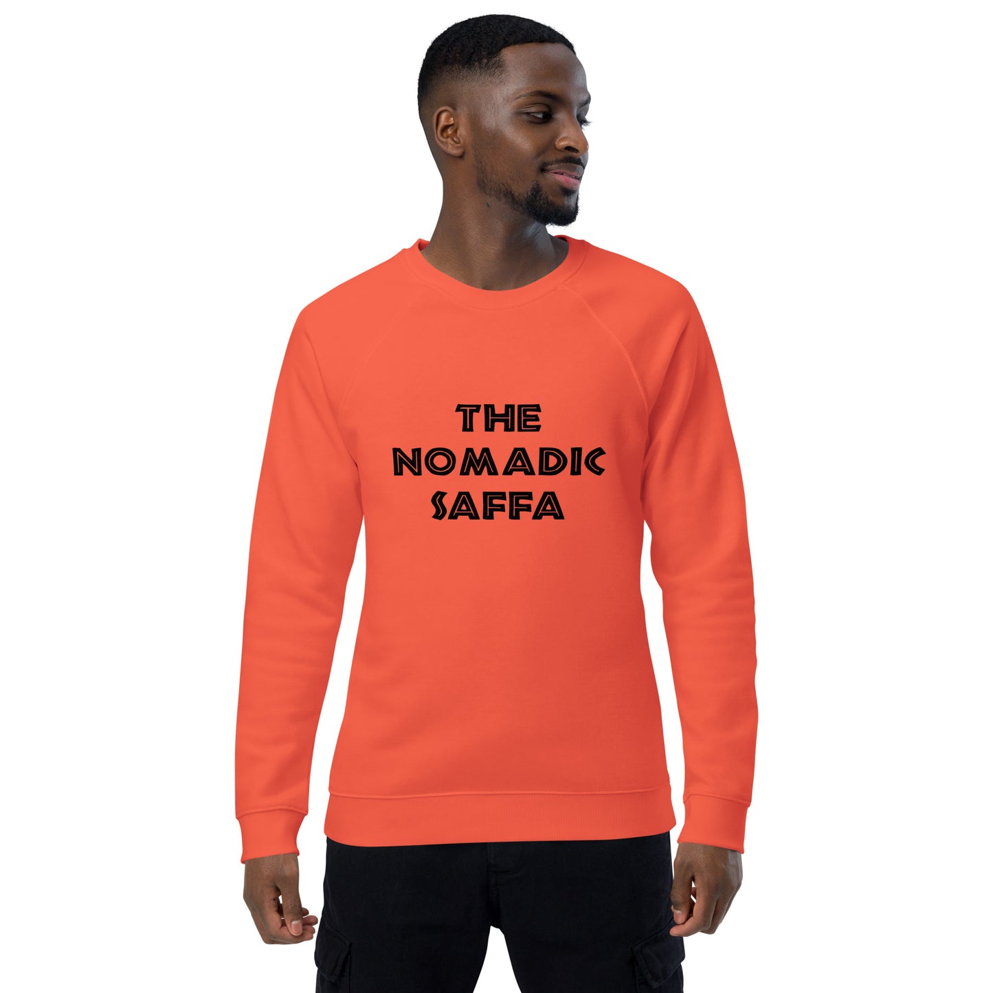 The Nomadic Saffa Mens organic raglan sweatshirt