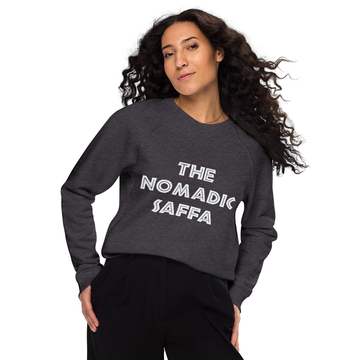 The Nomadic Saffa Women's organic raglan sweatshirt