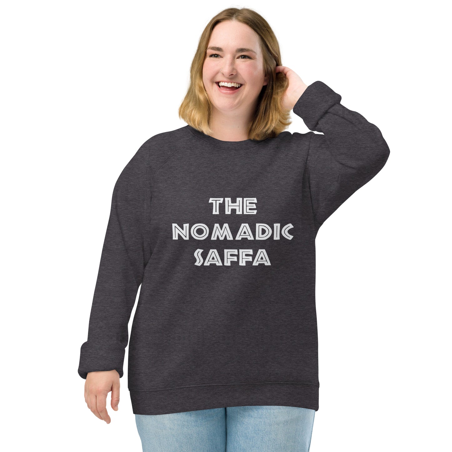 The Nomadic Saffa Women's organic raglan sweatshirt