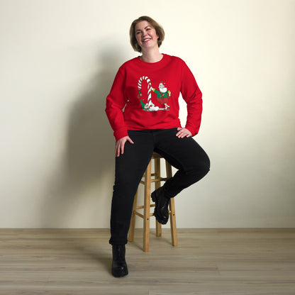 Santa Bok Fan Candy Cane Christmas Unisex organic sweatshirt