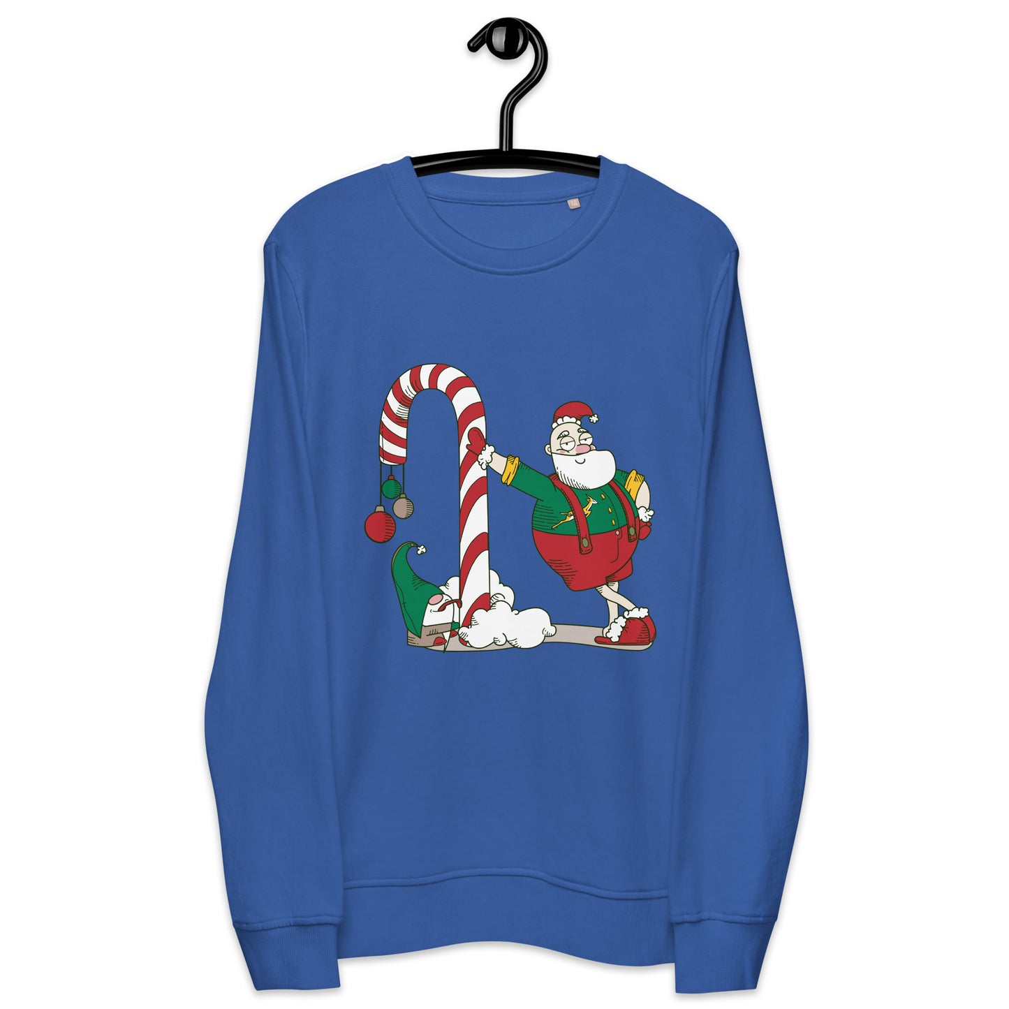 Santa Bok Fan Candy Cane Christmas Unisex organic sweatshirt