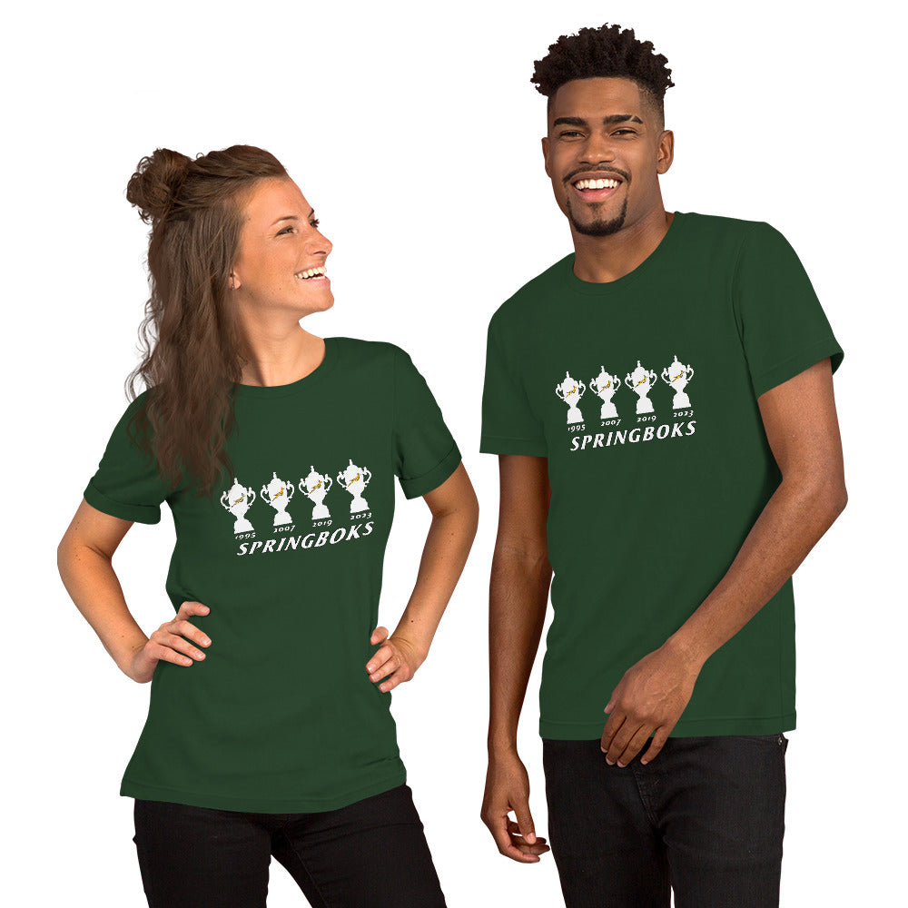 Springboks 4 Trophies Unisex t-shirt